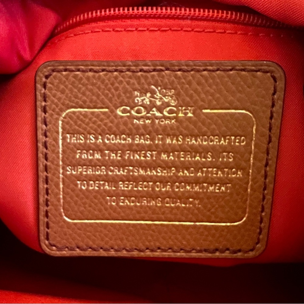 EUC Coach Sawyer Stone Crossbody Bag Taupe Brown Leather Adjustable Strap - Picture 11 of 14